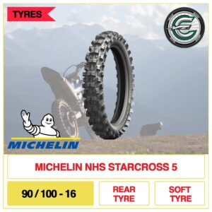 Michelin NHS Starcross 5 Tyre With A Motorcycle In The Background | eMotoX Sports
