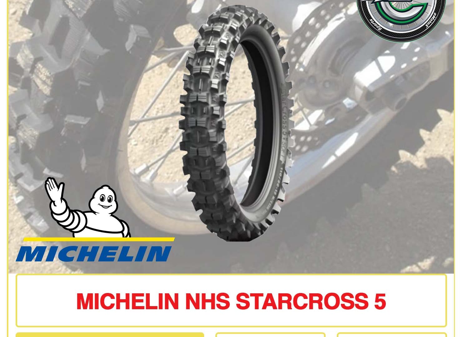 Michelin NHS Starcross 5 rear motocross tyre 90/100-16 for soft terrain off-road riding – eMotoX Sports
