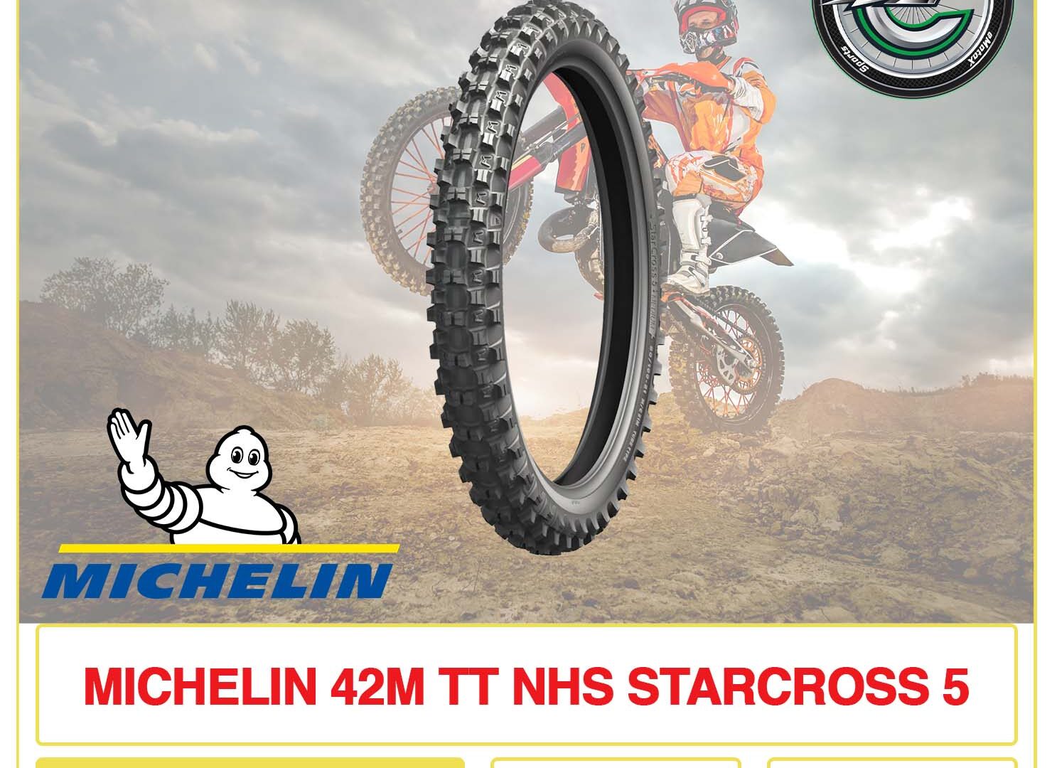 Michelin 42M TT HNS Starcross 5 70/100-19 Front Tyre Medium Tyre - eMotoX Sports