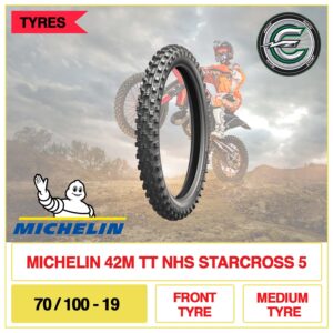 Michelin 42M TT HNS Starcross 5 70/100-19 Front Tyre Medium Tyre - eMotoX Sports