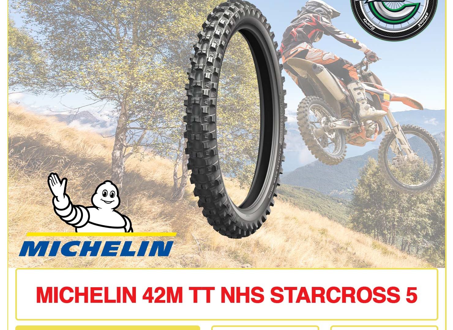 Michelin 42M TT NHS Starcross 5 70/100-19 Front Tyre Soft Tyre | eMotoX Sports
